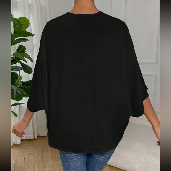 Boho batwing sleeve wrap blouse - Picture 7 of 14
